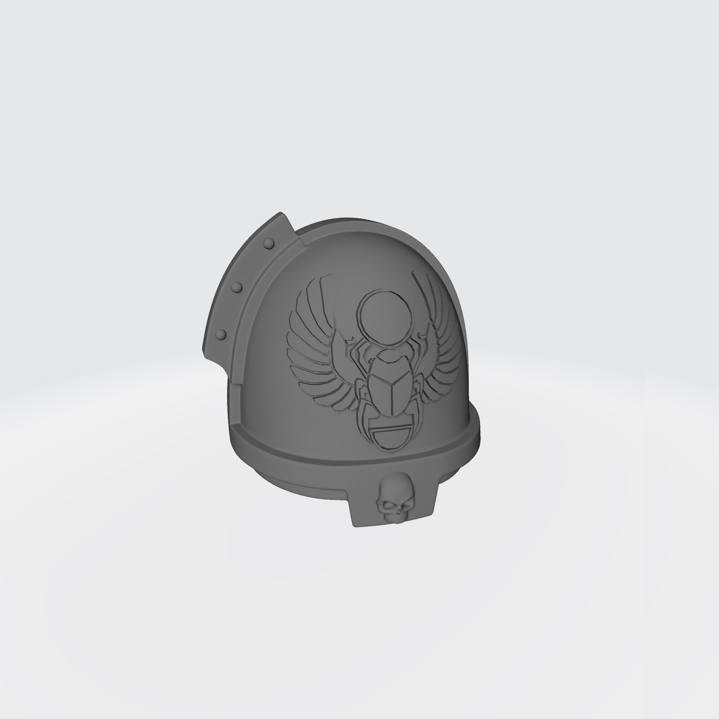 Thousand Sons MKXI Skull Shoulder Pad with Winged Beetle for McFarlane Toys Space Marines