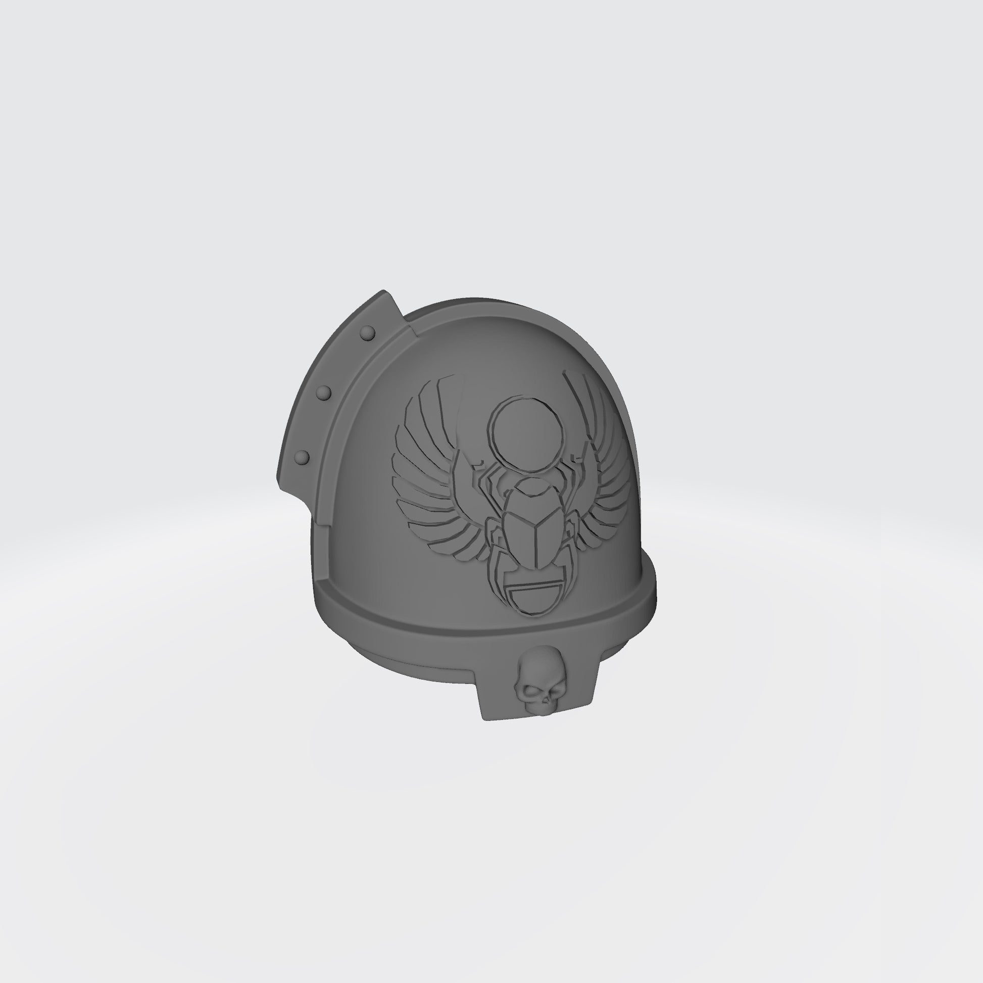 Thousand Sons MKXI Skull Shoulder Pad with Winged Beetle for McFarlane Toys Space Marines