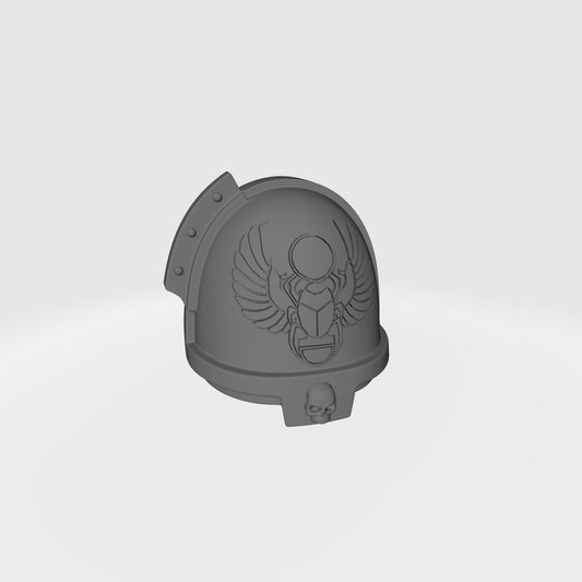 Thousand Sons MKXI Skull Shoulder Pad with Winged Beetle for McFarlane Toys Space Marines