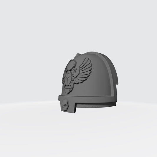 Thousand Sons MKXI Skull Shoulder Pad with Winged Beetle for McFarlane Toys Space Marines