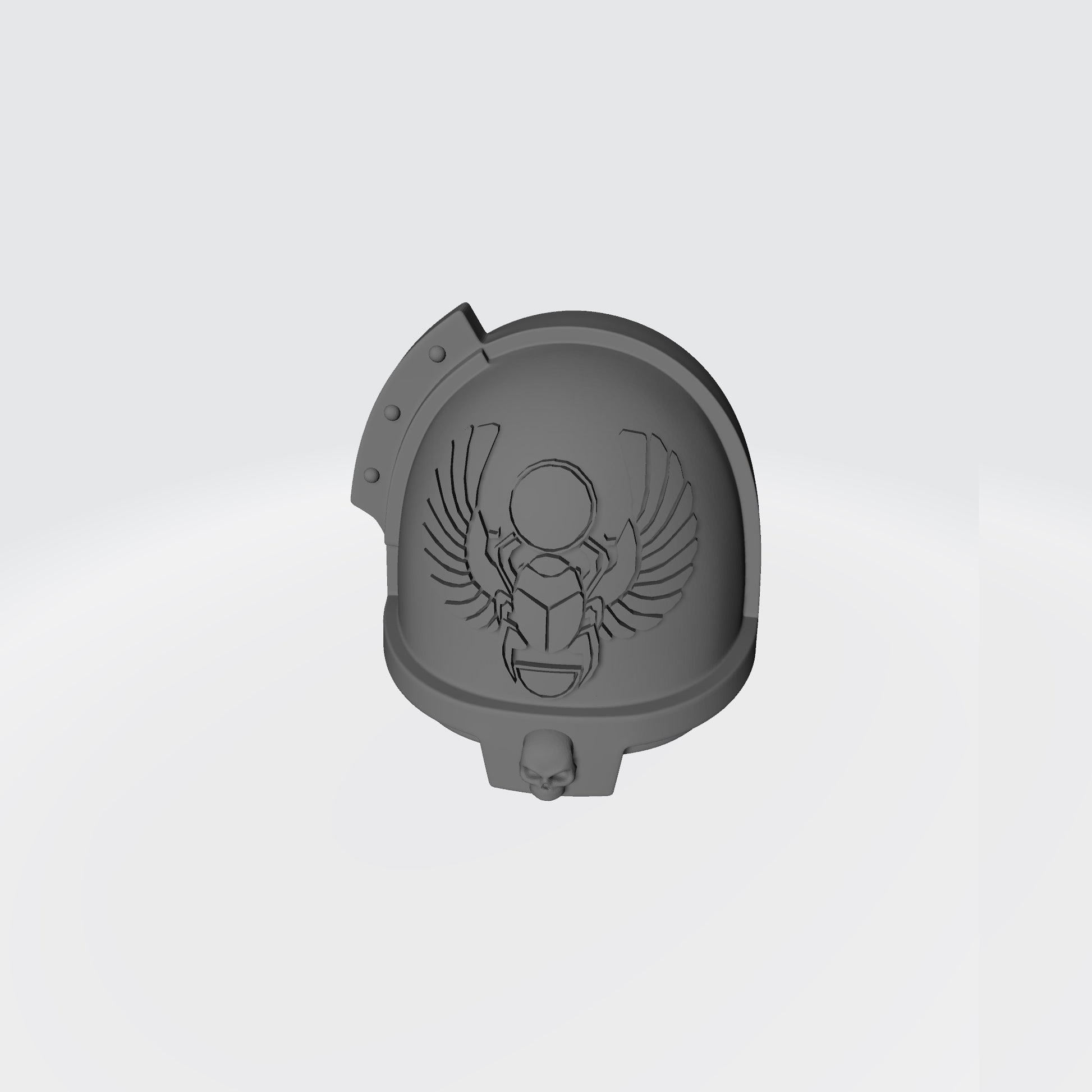 Thousand Sons MKXI Skull Shoulder Pad with Winged Beetle for McFarlane Toys Space Marines