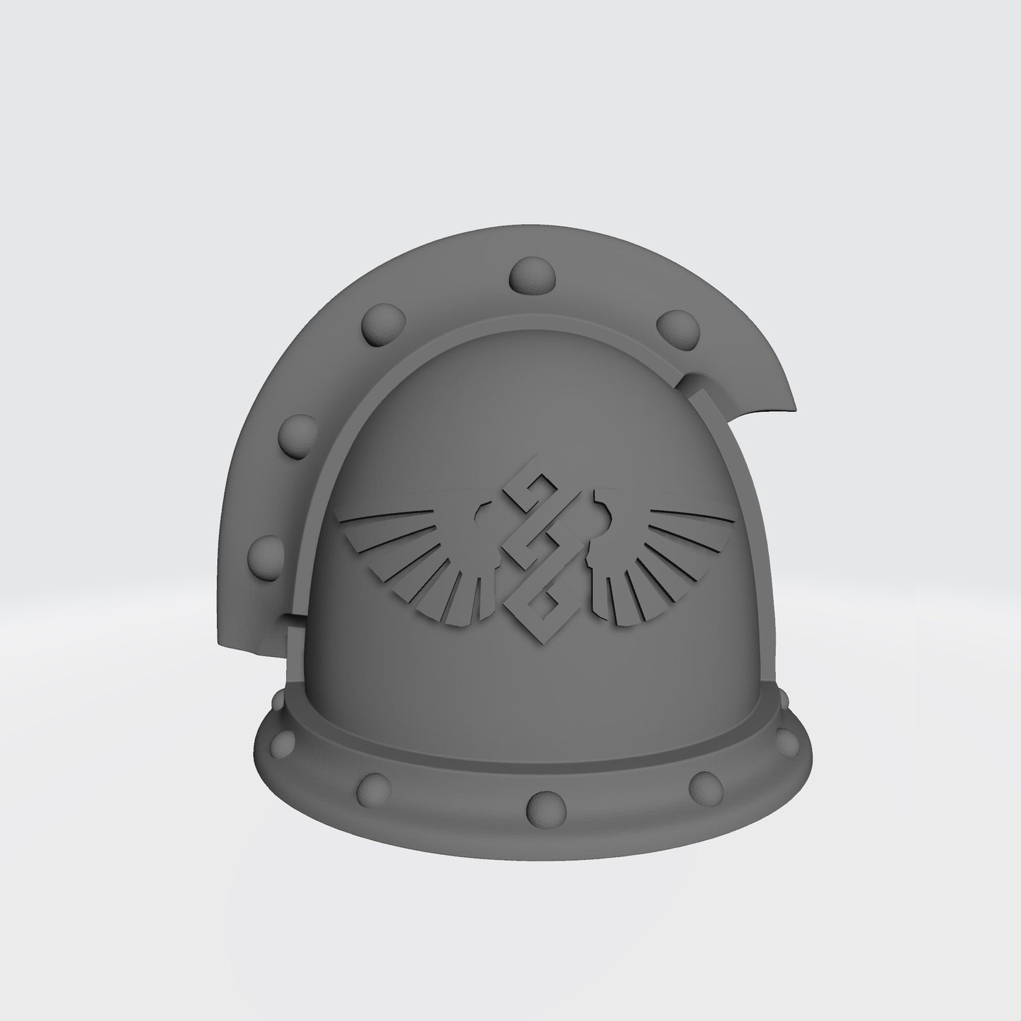 Space Marine Apothecary MKIII Shoulder Pad Left 3 Quarter Studded (with two Rivets) Sword Breaker for McFarlane Toys Action Figures