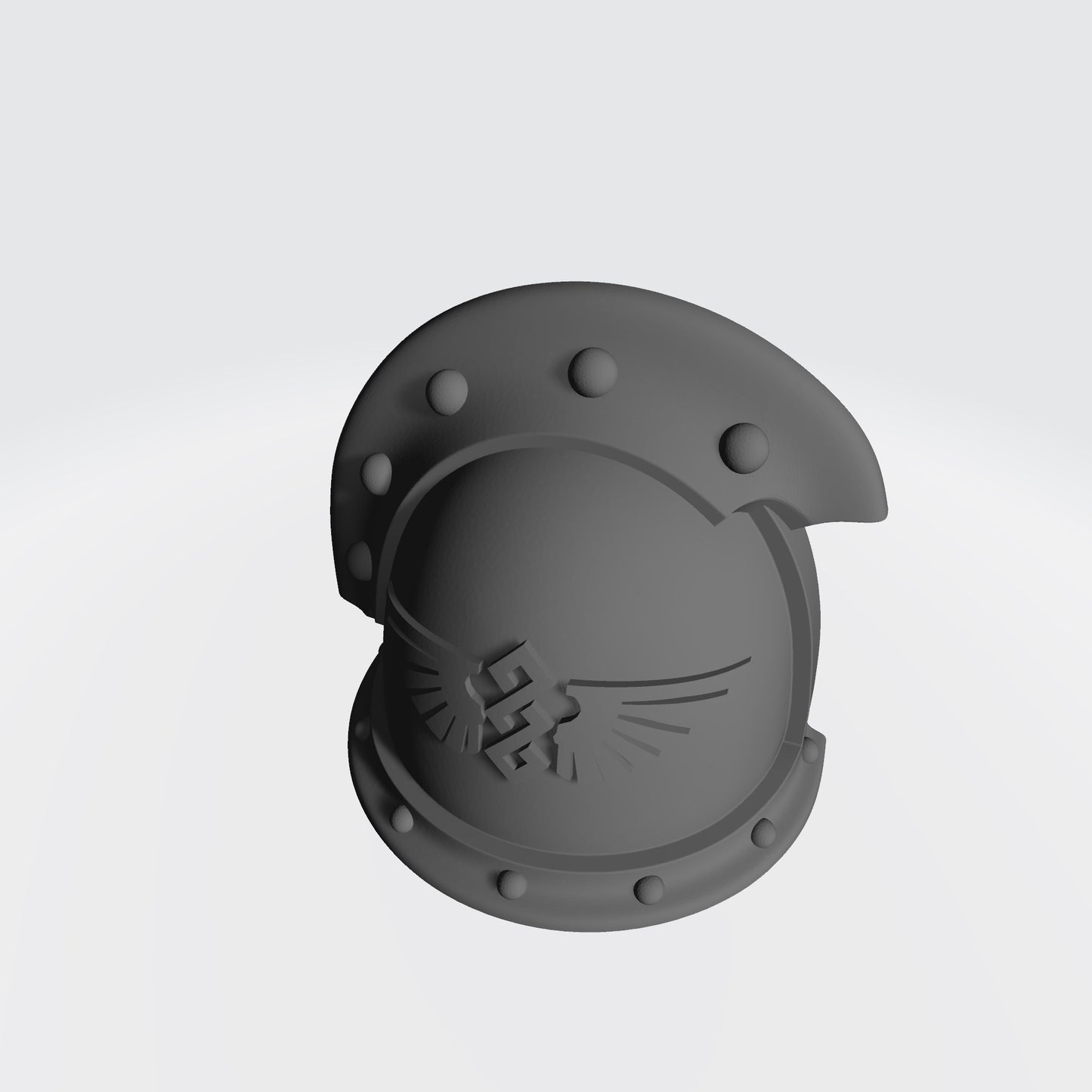 Space Marine Apothecary MKIII Shoulder Pad Left 3 Quarter Studded (with two Rivets) Sword Breaker for McFarlane Toys Action Figures