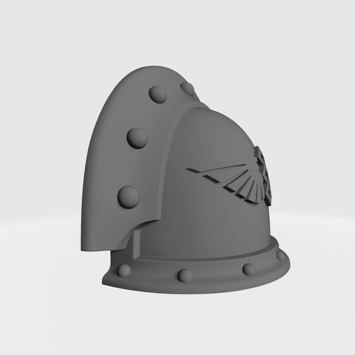 Space Marine Apothecary MKIII Shoulder Pad Left 3 Quarter Studded (with two Rivets) Sword Breaker for McFarlane Toys Action Figures