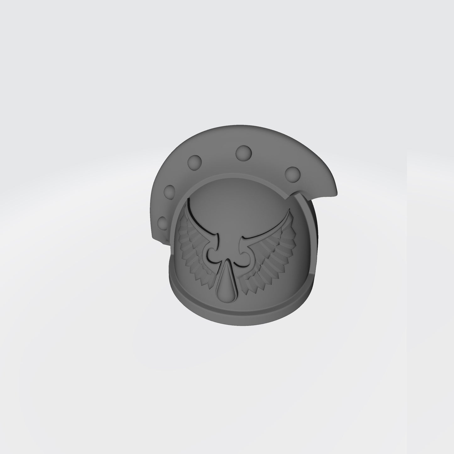 Blood Angels MK III Shoulder Pad 3 Quarter Studded Left Pauldron for McFarlane Toys Space Marines Sanguis Legion