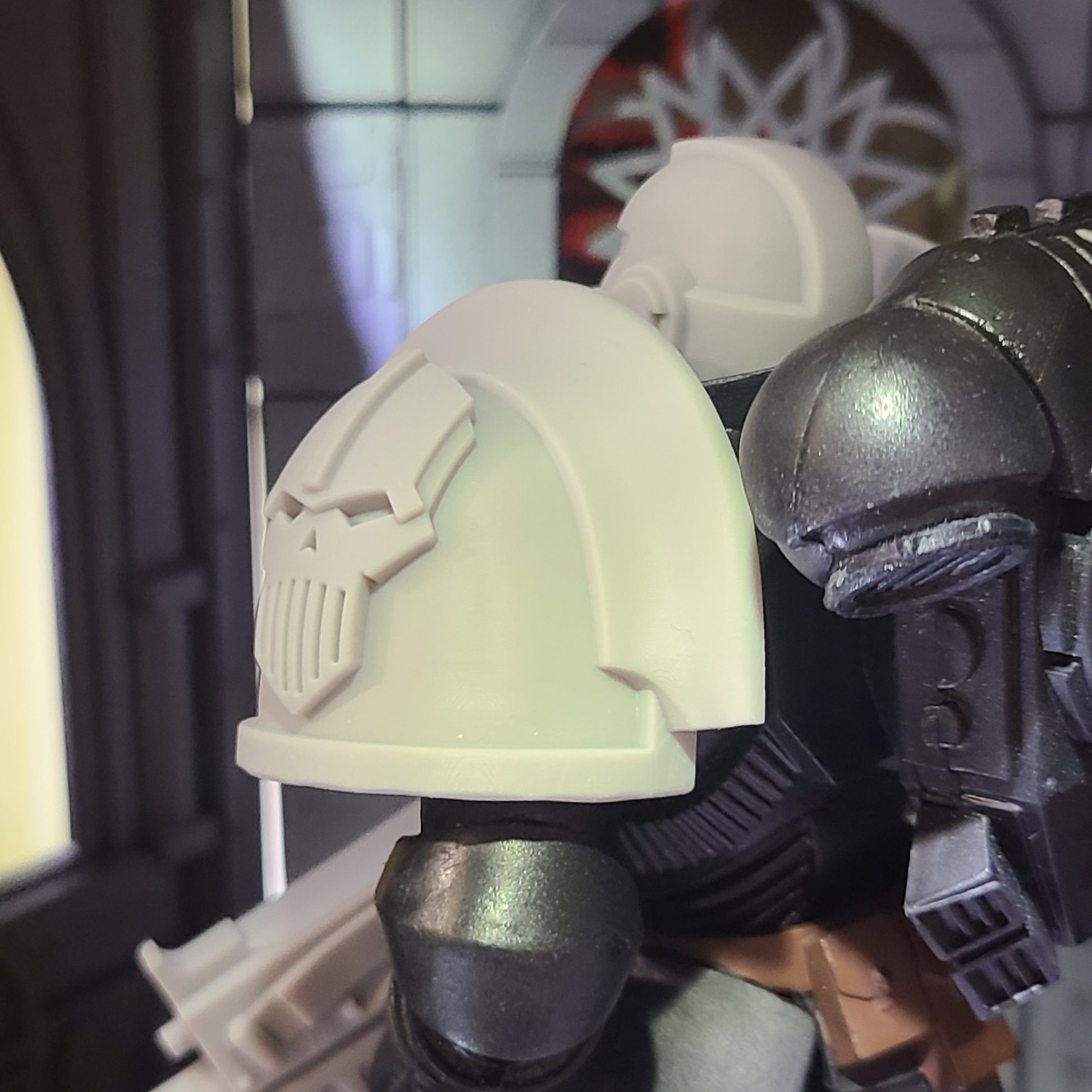 Iron Warriors Legion MKIII Shoulder Pad V10 for McFarlane Toys Traitor Marine Action Figures Custom 1:12th Scale Pauldrons