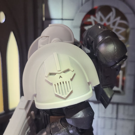 Iron Warriors Legion MKIII Shoulder Pad V10 for McFarlane Toys Traitor Marine Action Figures Custom 1:12th Scale Pauldrons