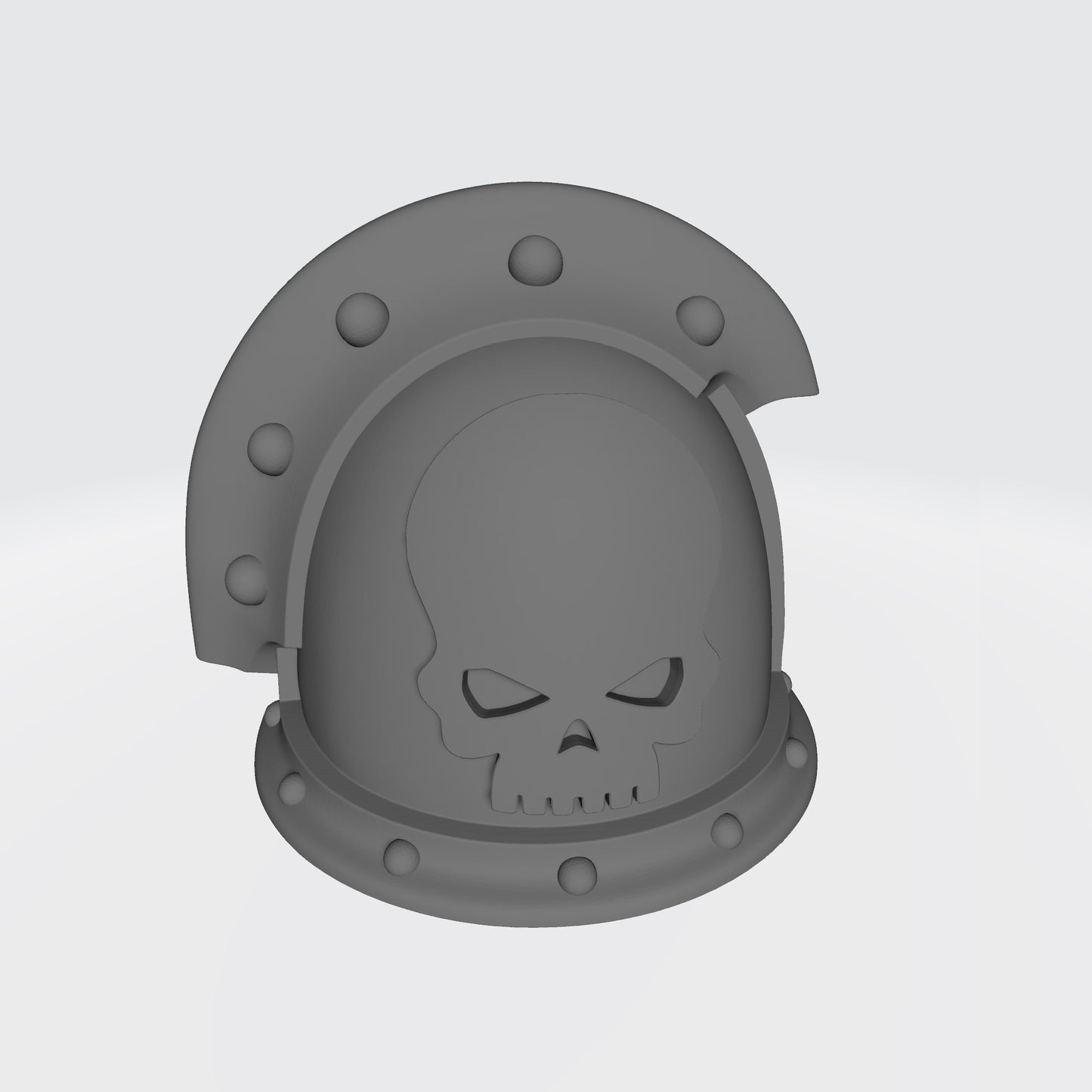 Space Marine Mortifactors Chapter MKIII Shoulder Pad Left 3 Quarter Studded (with two Rivets) Sword Breaker for McFarlane Toys Action Figures (Copy)