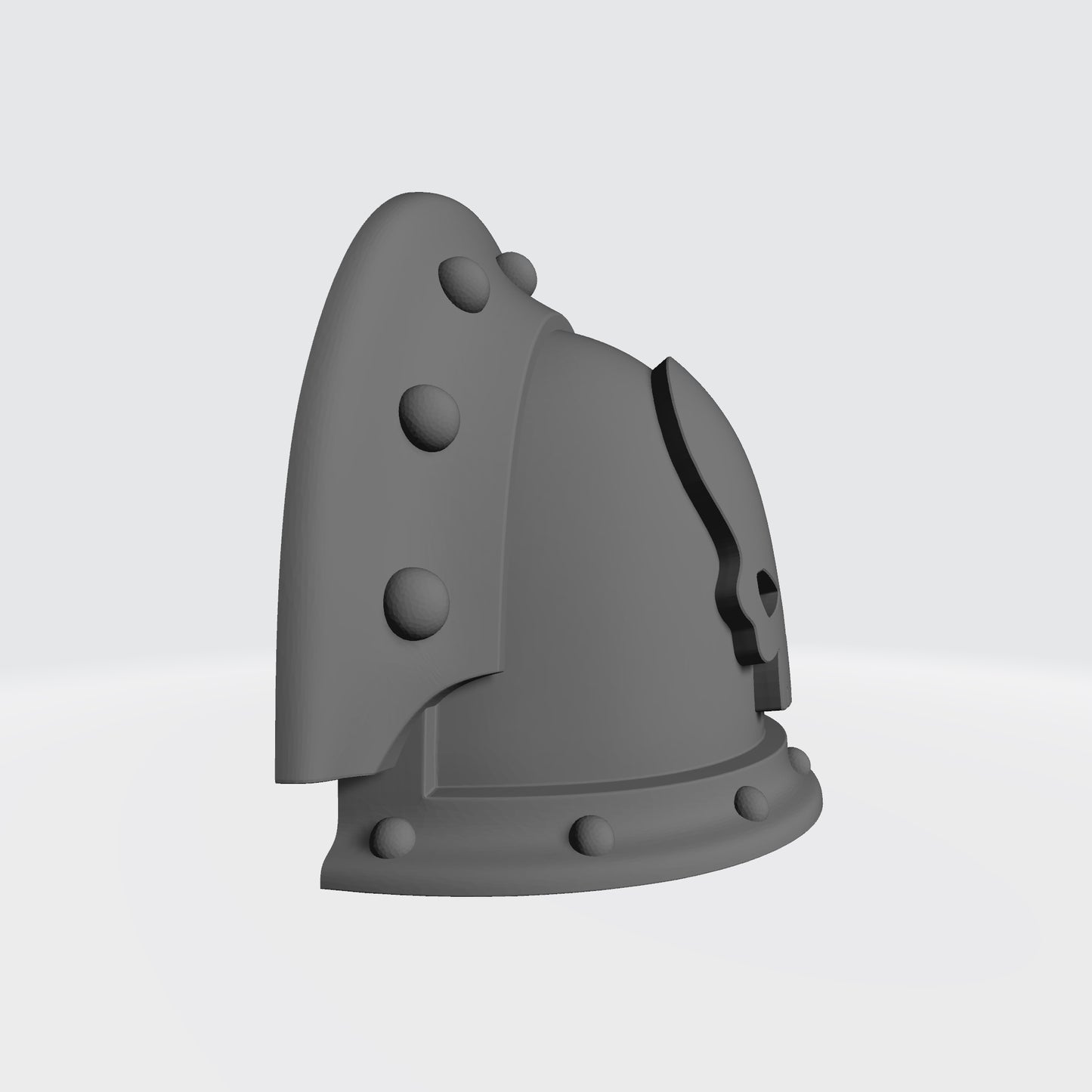 Space Marine Mortifactors Chapter MKIII Shoulder Pad Left 3 Quarter Studded (with two Rivets) Sword Breaker for McFarlane Toys Action Figures (Copy)