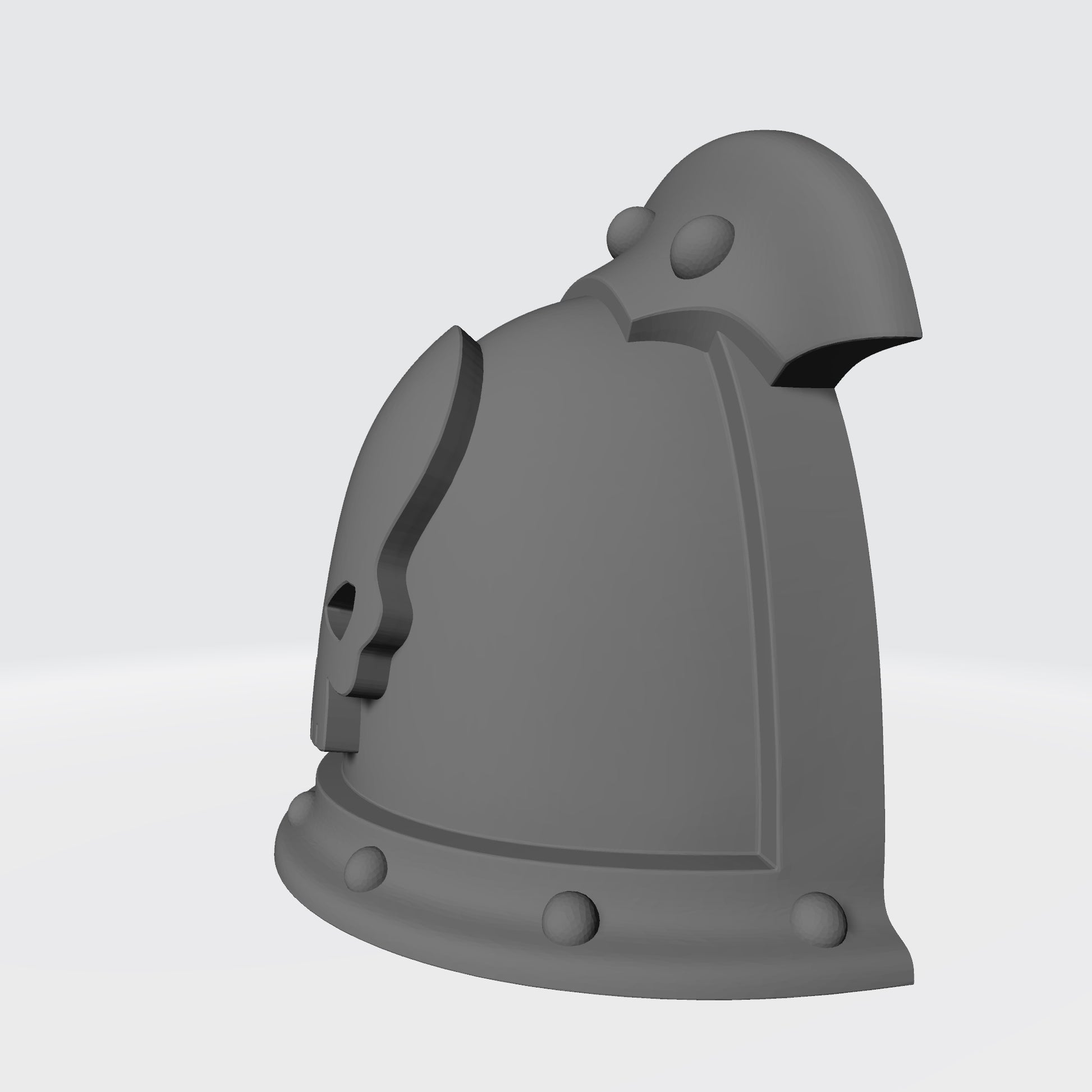 Space Marine Mortifactors Chapter MKIII Shoulder Pad Left 3 Quarter Studded (with two Rivets) Sword Breaker for McFarlane Toys Action Figures (Copy)