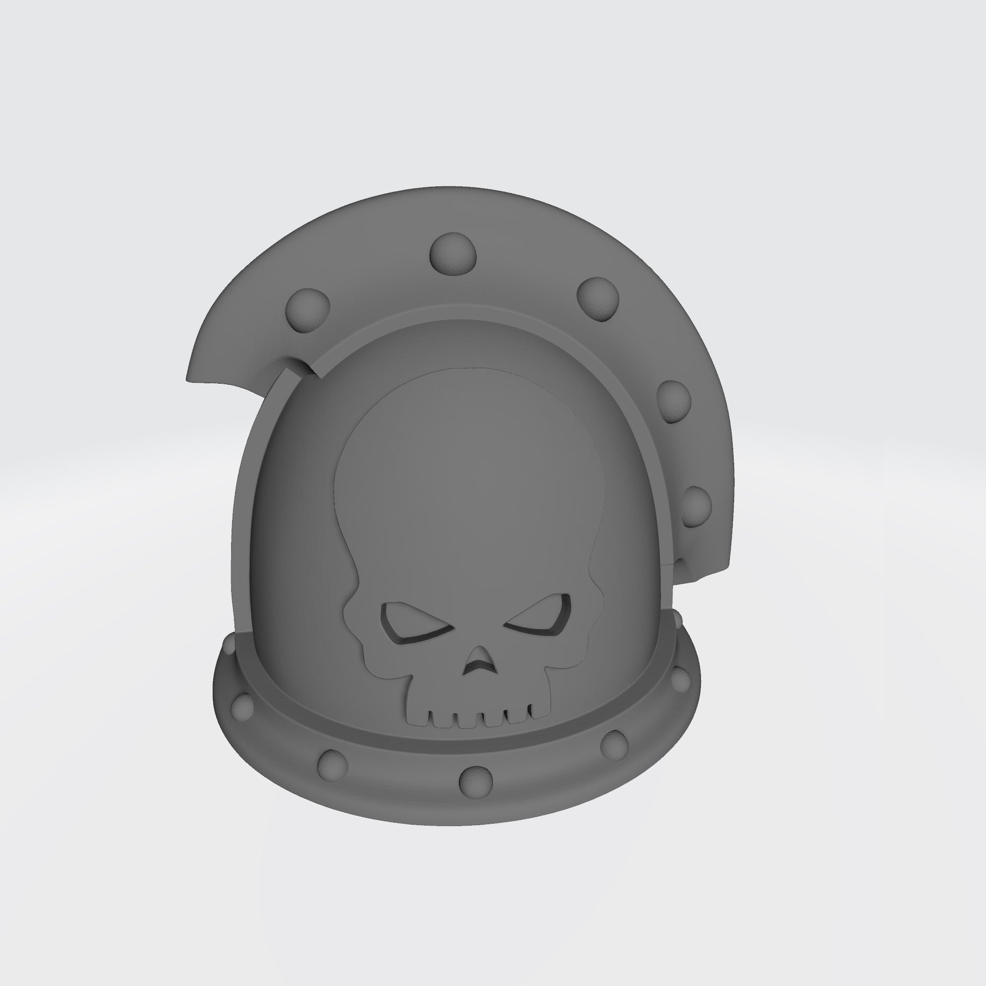 Space Marine Mortifactors Chapter MKIII Shoulder Pad Right 3 Quarter Studded (with two Rivets) Sword Breaker for McFarlane Toys Action Figures