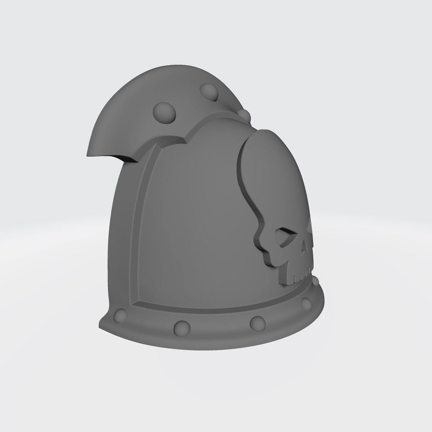 Space Marine Mortifactors Chapter MKIII Shoulder Pad Right 3 Quarter Studded (with two Rivets) Sword Breaker for McFarlane Toys Action Figures