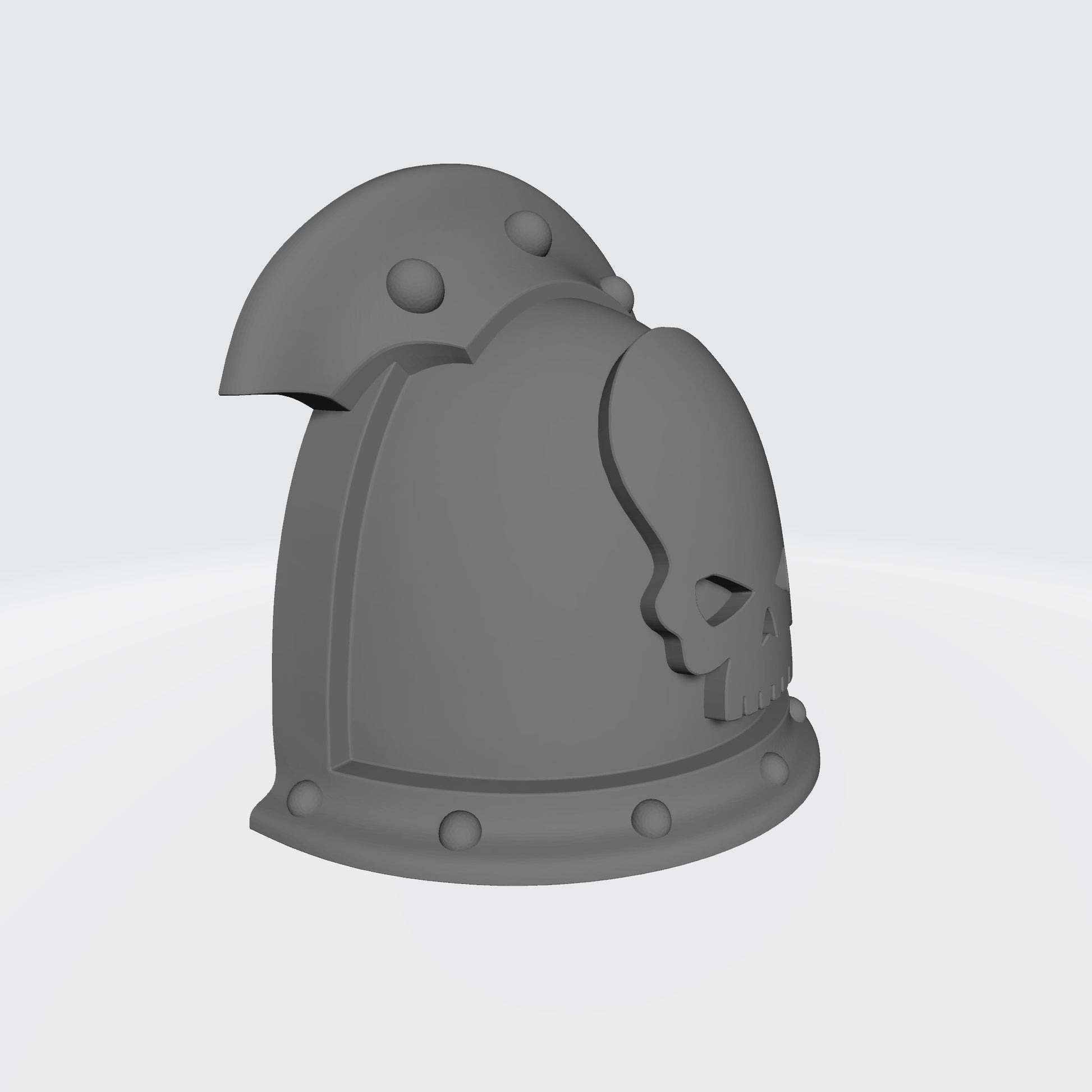 Space Marine Mortifactors Chapter MKIII Shoulder Pad Right 3 Quarter Studded (with two Rivets) Sword Breaker for McFarlane Toys Action Figures