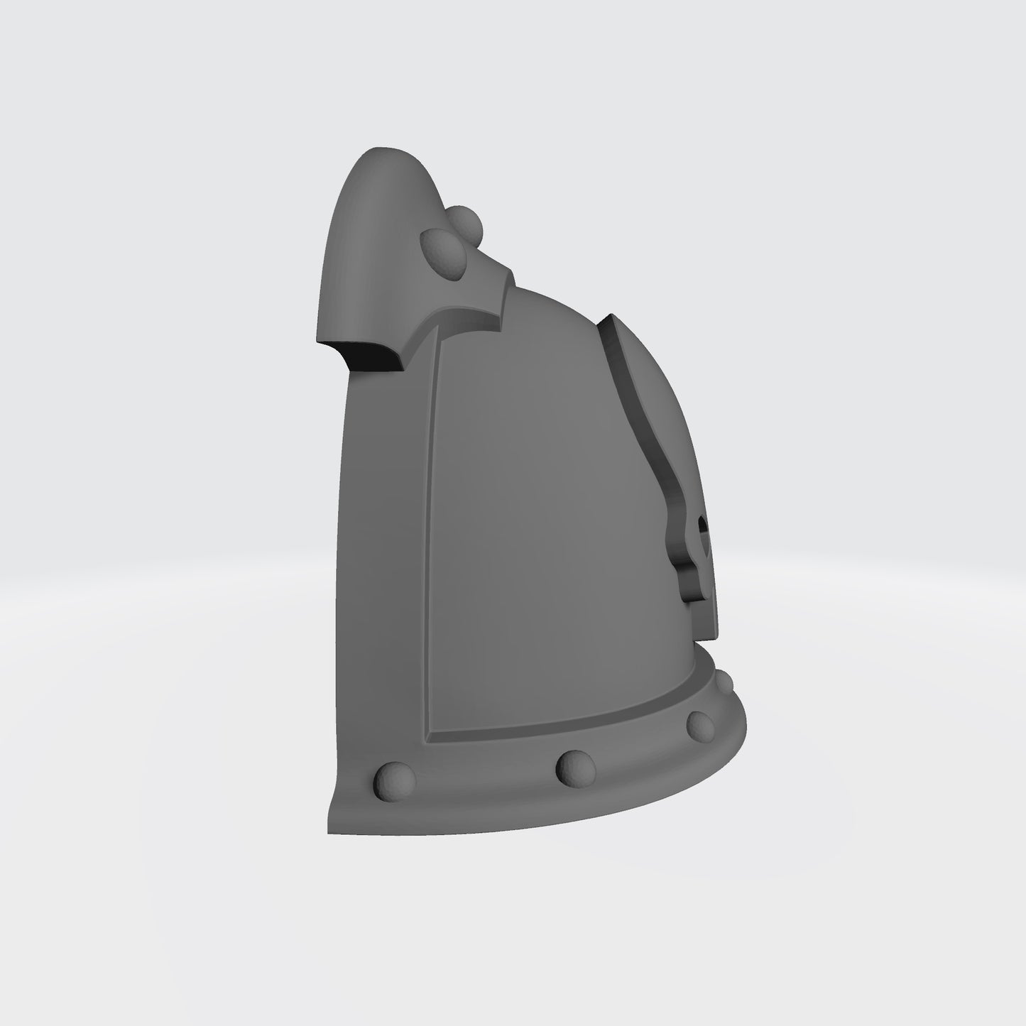 Space Marine Mortifactors Chapter MKIII Shoulder Pad Right 3 Quarter Studded (with two Rivets) Sword Breaker for McFarlane Toys Action Figures