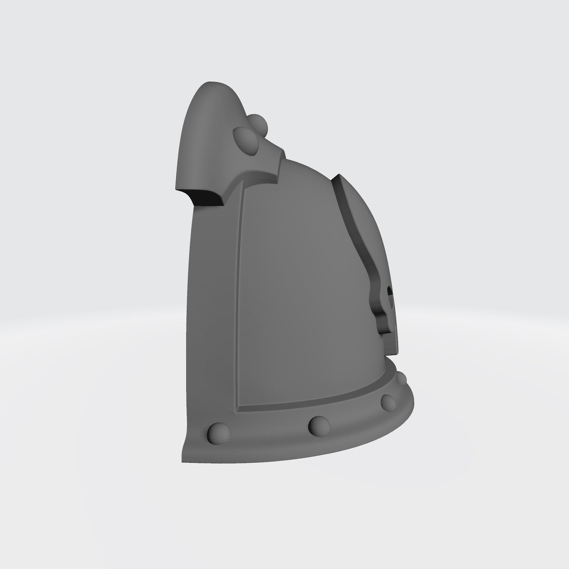 Space Marine Mortifactors Chapter MKIII Shoulder Pad Right 3 Quarter Studded (with two Rivets) Sword Breaker for McFarlane Toys Action Figures