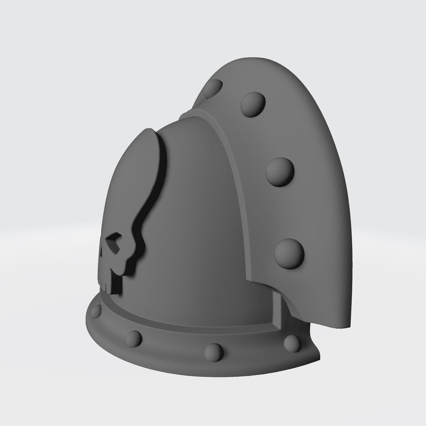 Space Marine Mortifactors Chapter MKIII Shoulder Pad Right 3 Quarter Studded (with two Rivets) Sword Breaker for McFarlane Toys Action Figures