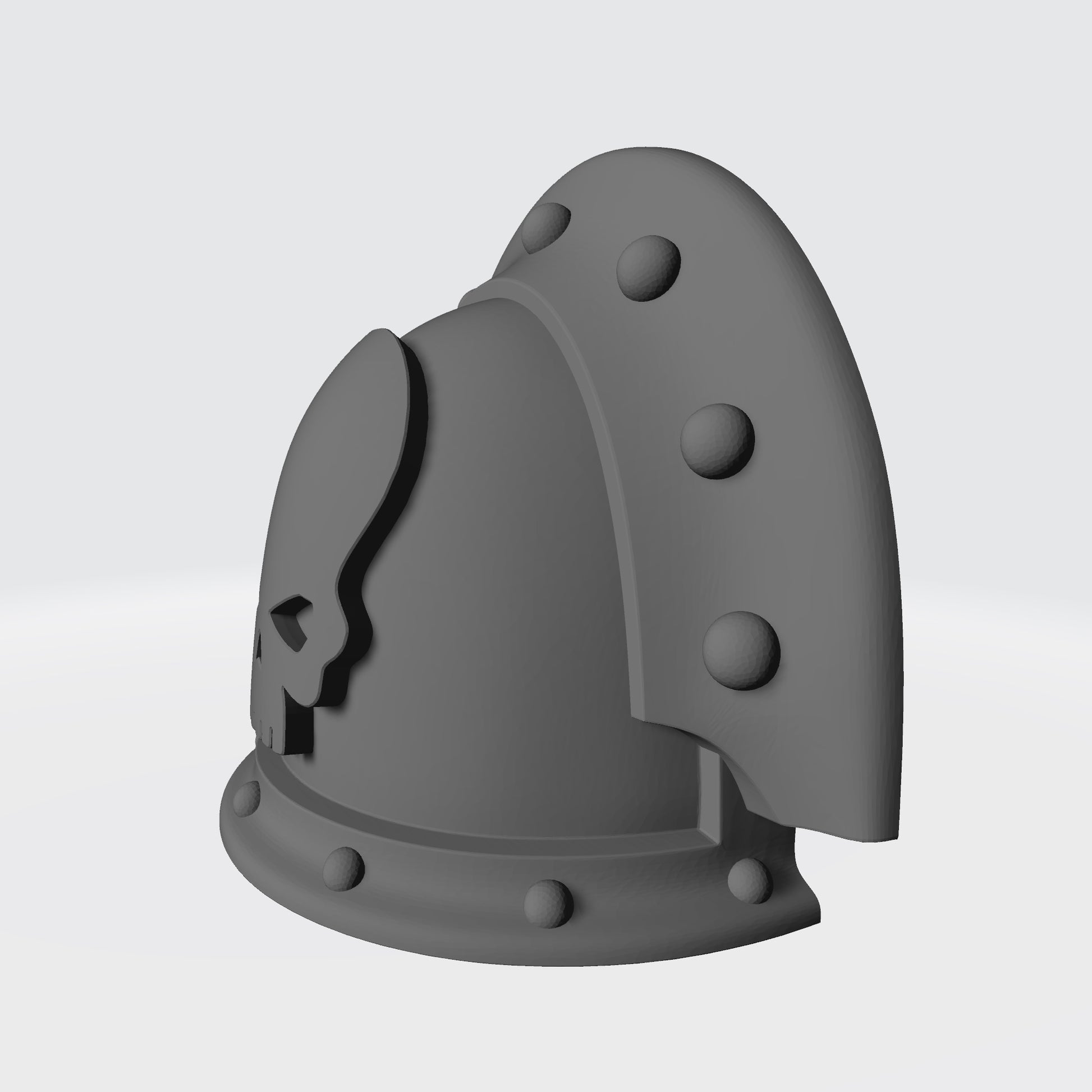 Space Marine Mortifactors Chapter MKIII Shoulder Pad Right 3 Quarter Studded (with two Rivets) Sword Breaker for McFarlane Toys Action Figures