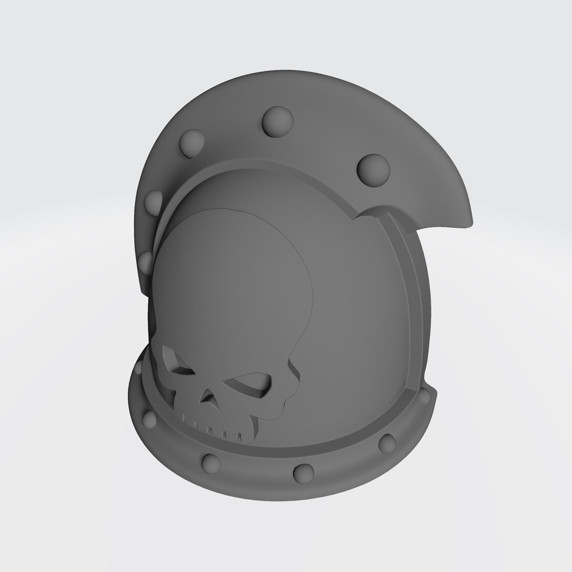Space Marine Mortifactors Chapter MKIII Shoulder Pad Left 3 Quarter Studded (with two Rivets) Sword Breaker for McFarlane Toys Action Figures (Copy)