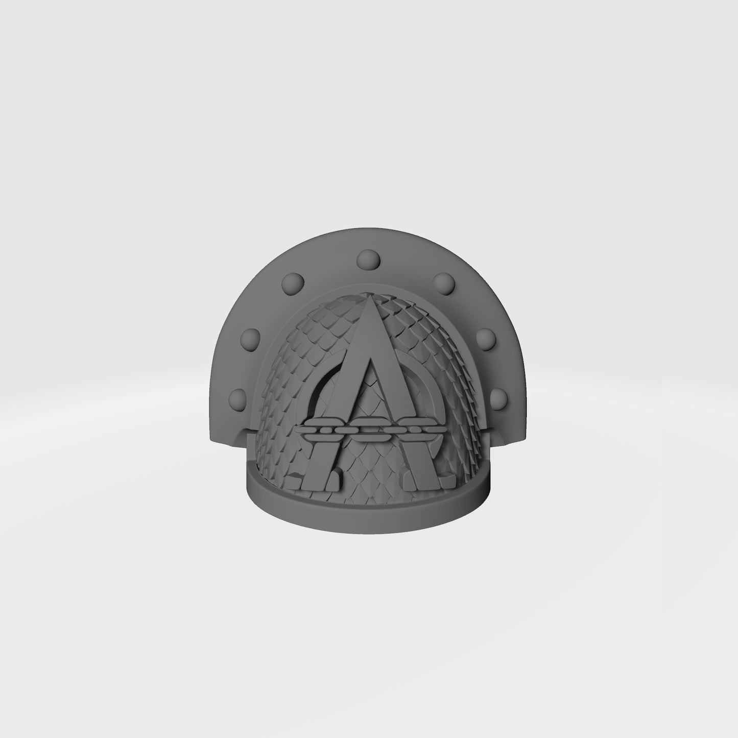 Space Marine Alpha Legion MKIII Shoulder Pad with Scales and Chains for McFarlane Toys Action Figures by Fantasy World Games