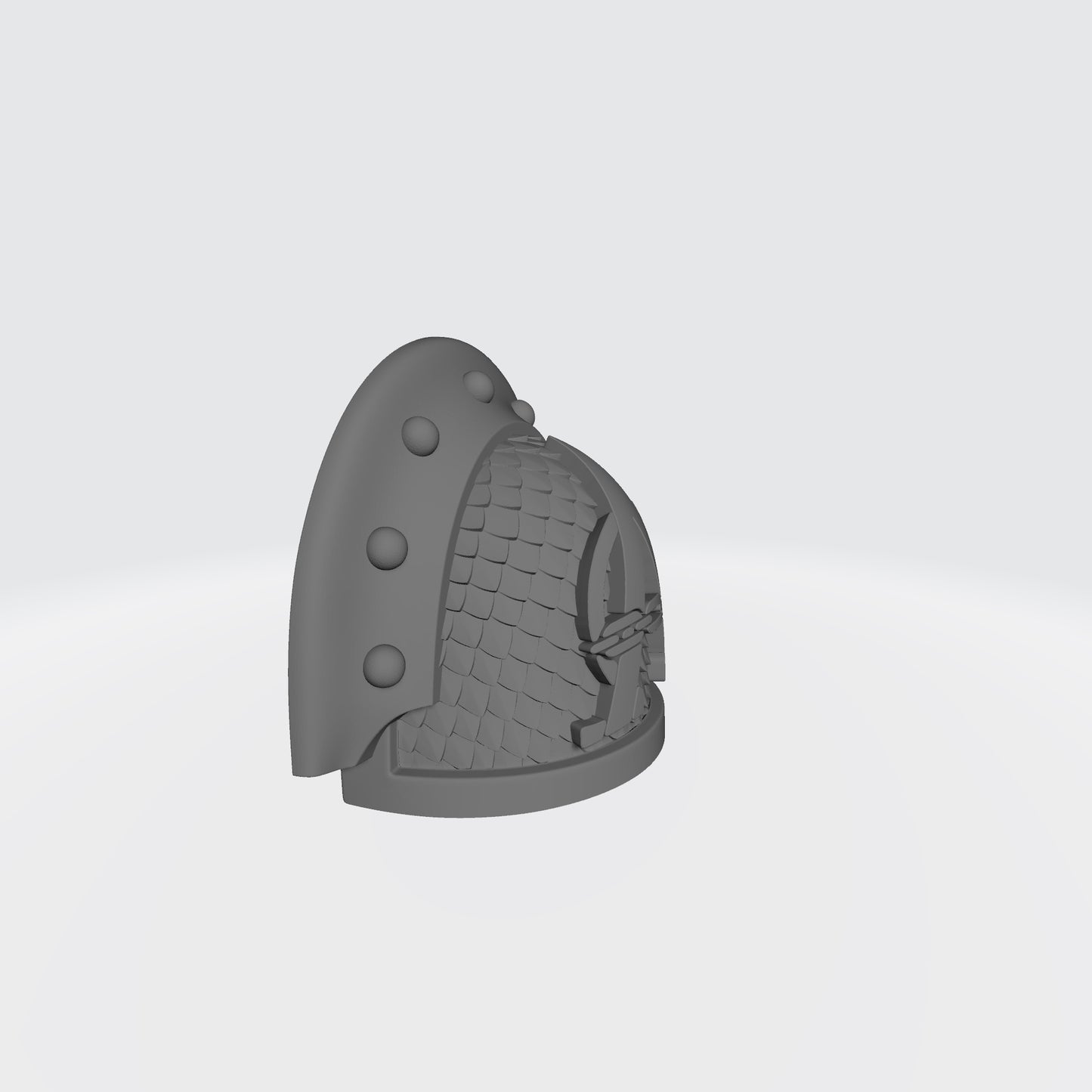 Space Marine Alpha Legion MKIII Shoulder Pad with Scales and Chains for McFarlane Toys Action Figures by Fantasy World Games