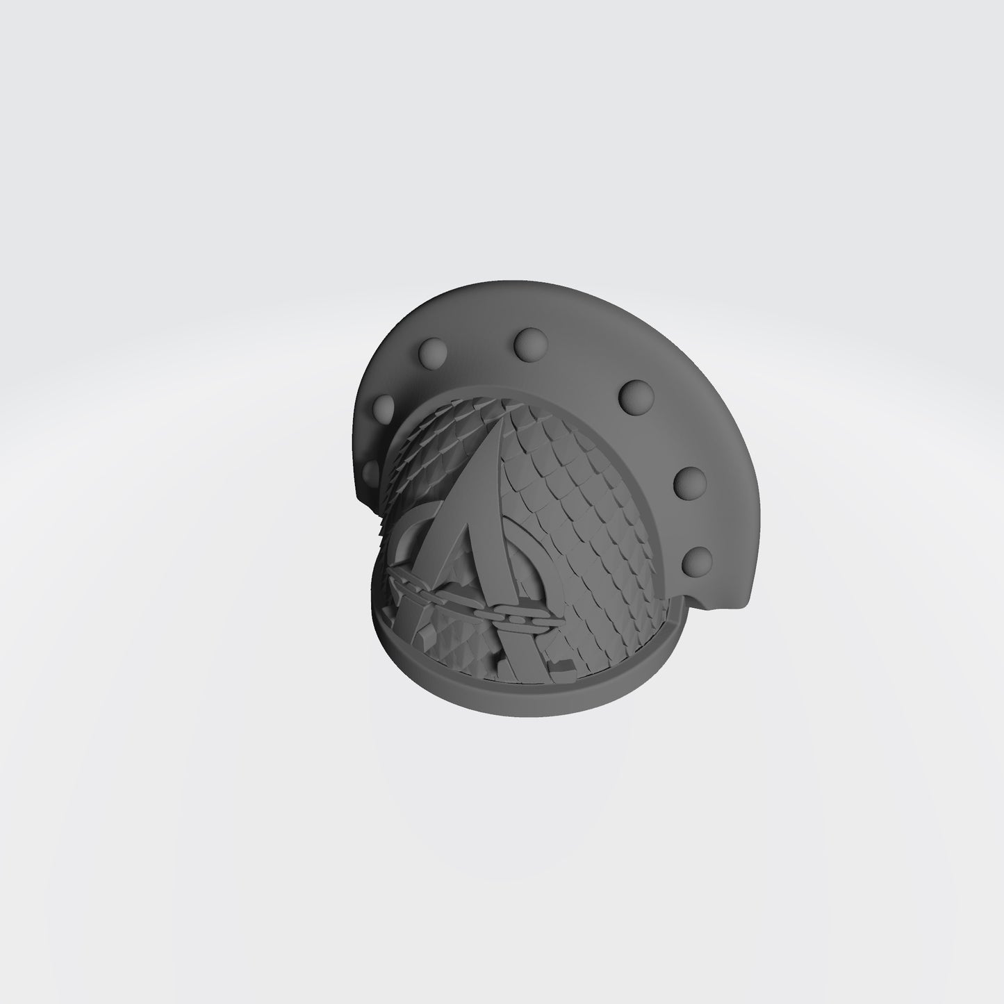 Space Marine Alpha Legion MKIII Shoulder Pad with Scales and Chains for McFarlane Toys Action Figures by Fantasy World Games