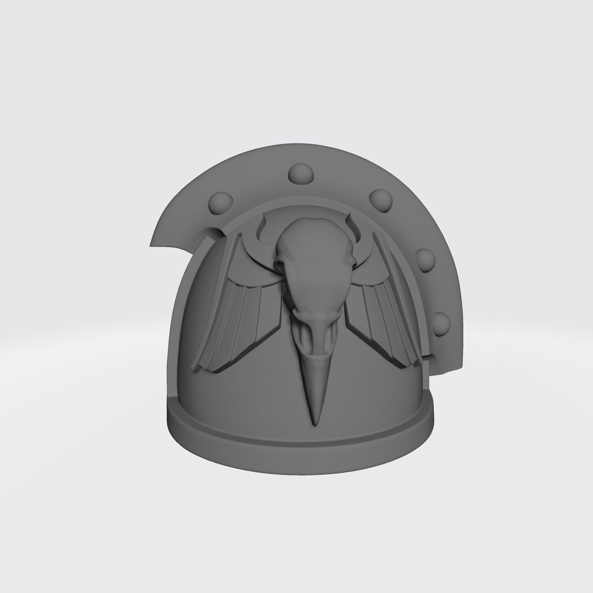 Raven Guard Shrike MK III 3 Quarter Studded Right Shoulder Pad with Raven Skull for McFarlane Toys Space Marine Action Figures