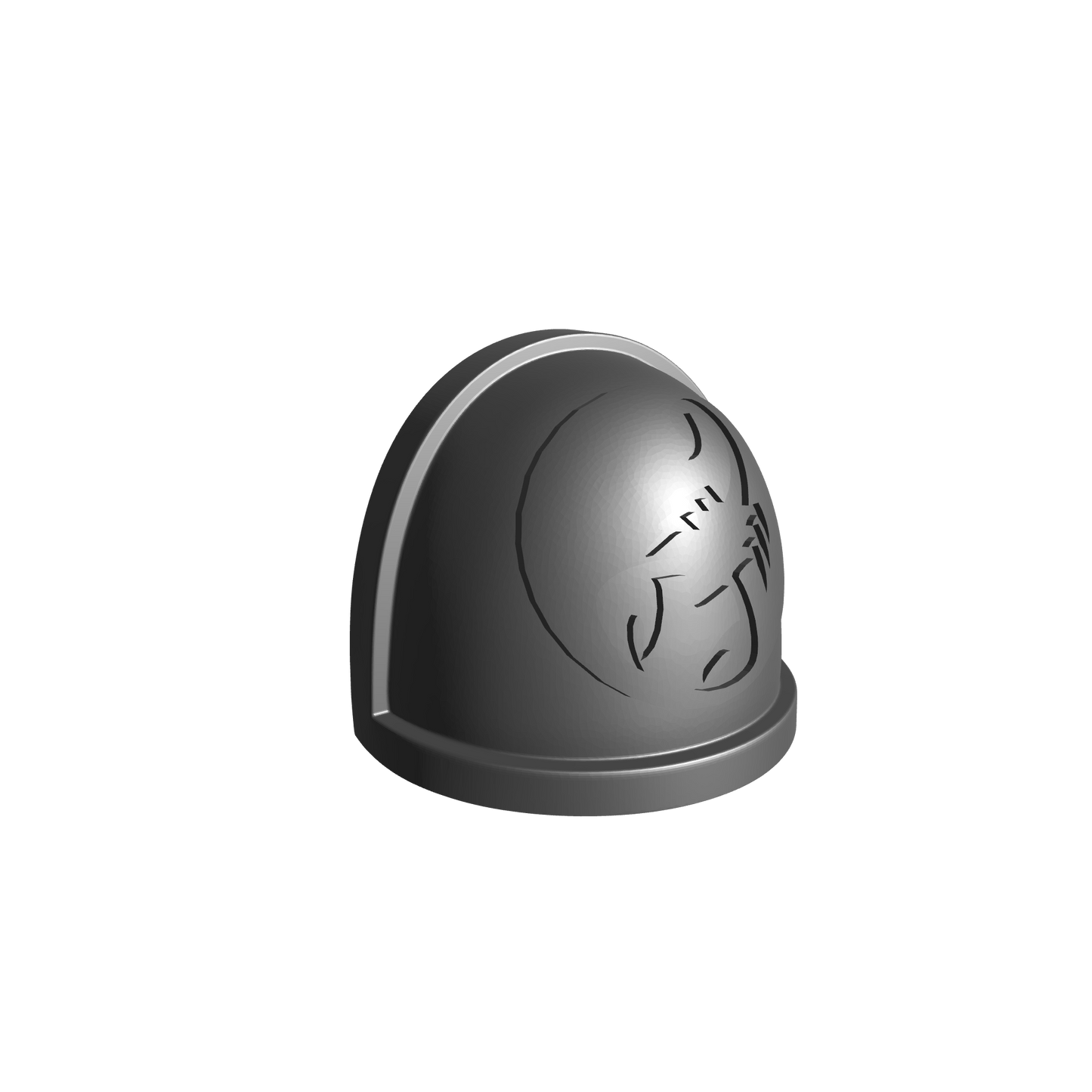 Red Scorpions Chapter MK IV Shoulder Pad for McFarlane Toys Loyalist Marine Action Figures Custom 1:12th Scale Pauldron