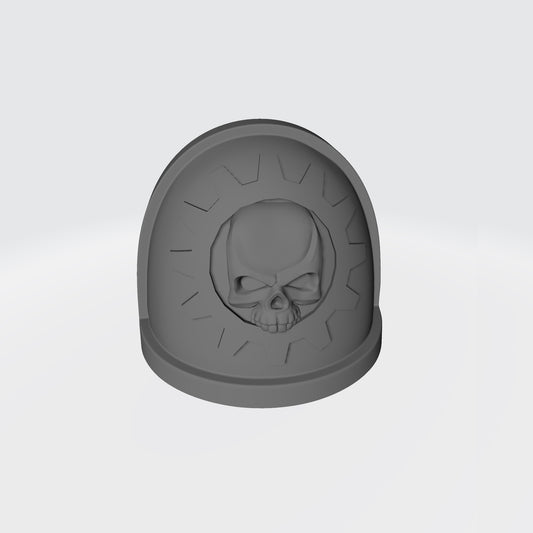 Techmarine MKIV Shoulder Pad Cog with Skull for McFarlane Toys Space Marine Action Figures