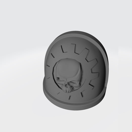 Techmarine MKIV Shoulder Pad Cog with Skull for McFarlane Toys Space Marine Action Figures