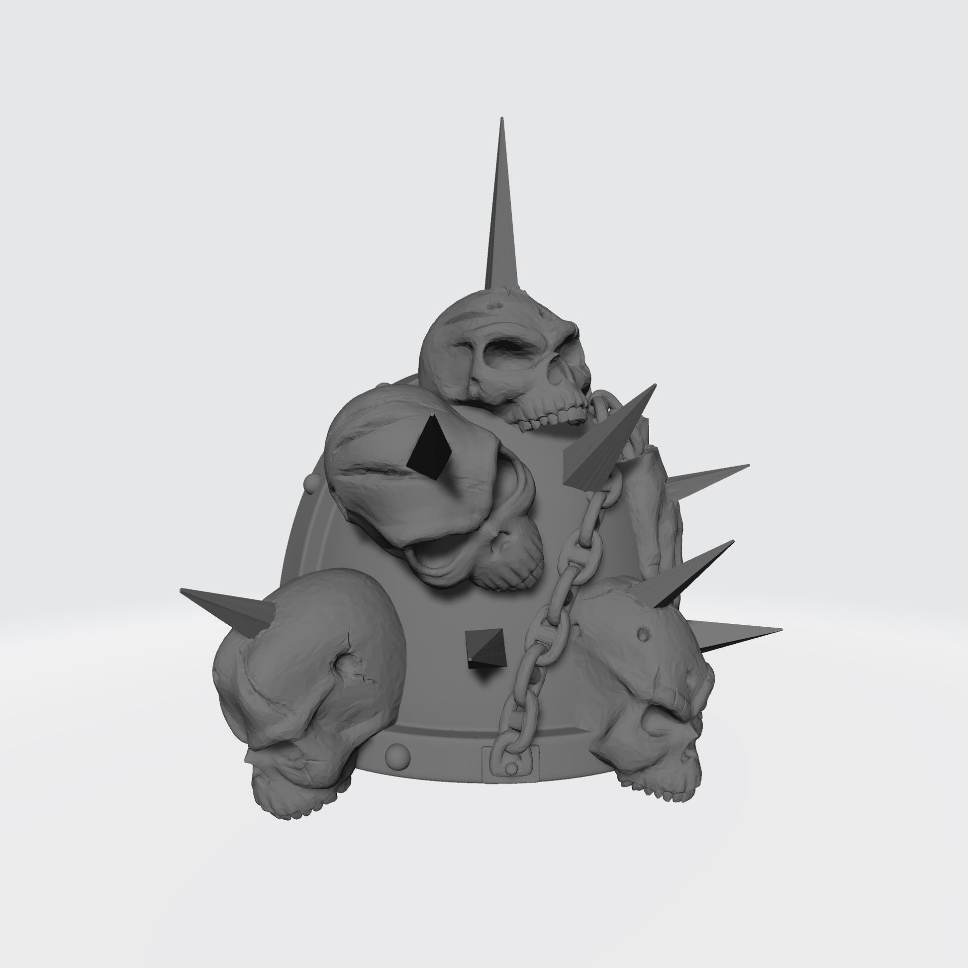 Night Lords MKVII Shoulder Pad Studded Enemy Skulls on Spikes for McFarlane Toys Space Marines Action Figures