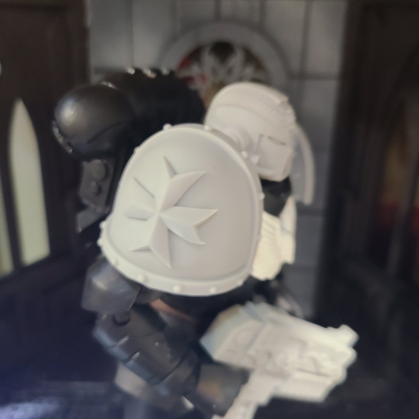 Templar Knights MKVII Shoulder Pad V1 for McFarlane Toys Loyalist Marine Action Figures Custom Pauldron