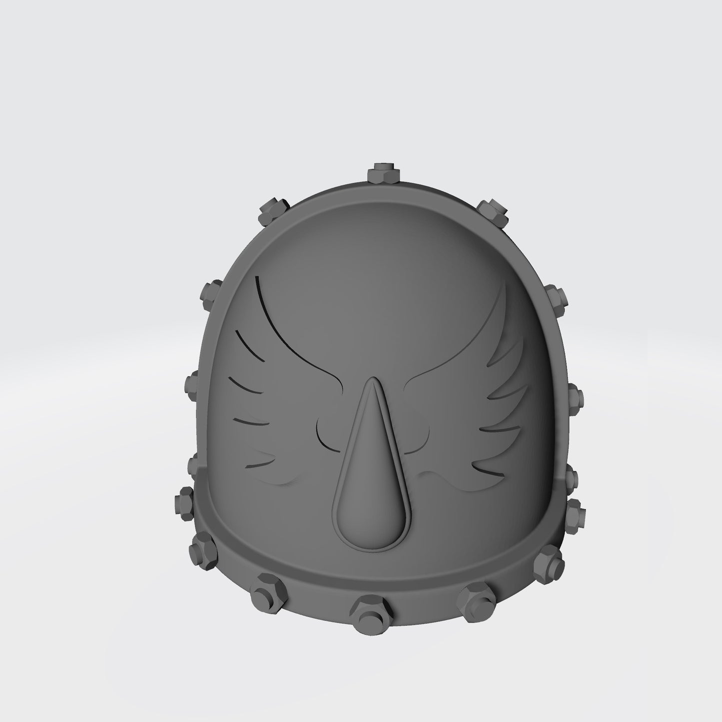Blood Angels MKVII Shoulder Pad with Bolts Winged Blood Drop Chapter Insignia for McFarlane Toys Space Marines Action Figures