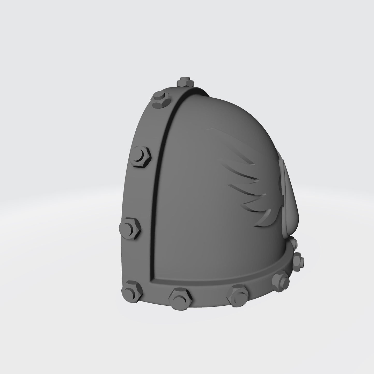 Blood Angels MKVII Shoulder Pad with Bolts Winged Blood Drop Chapter Insignia for McFarlane Toys Space Marines Action Figures