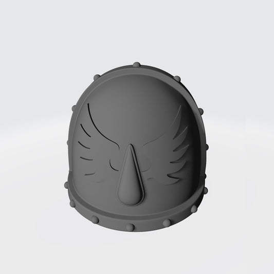 MK VII Shoulder Pad with Studs and Winged Blood Drop for McFarlane Toys Space Marine Action Figures