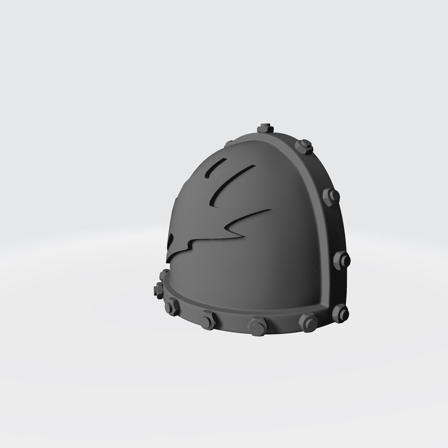 Salamanders MKVII Left Shoulder Pad with Bolts compatible with McFarlane Toys Space Marines