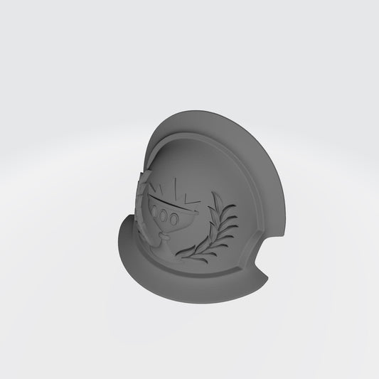 McFarlane Toys Space Marines Soul Drinkers Chapter MKVII Shoulder Pad Notched Vambrance Thin V2 by Fantasy World Games
