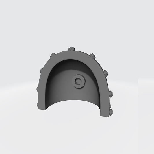 Black Templar MKVII Shoulder Pad with Studded Cross and Bolts compatible with McFarlane Toys Space Marines