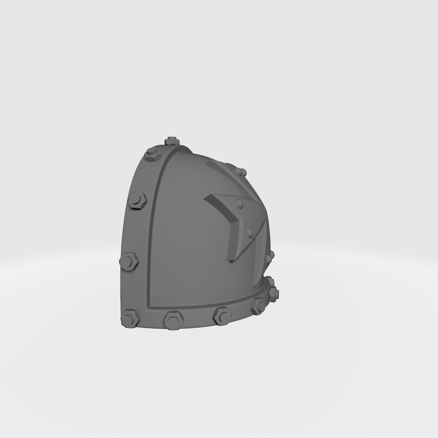 Black Templar MKVII Shoulder Pad with Studded Cross and Bolts compatible with McFarlane Toys Space Marines