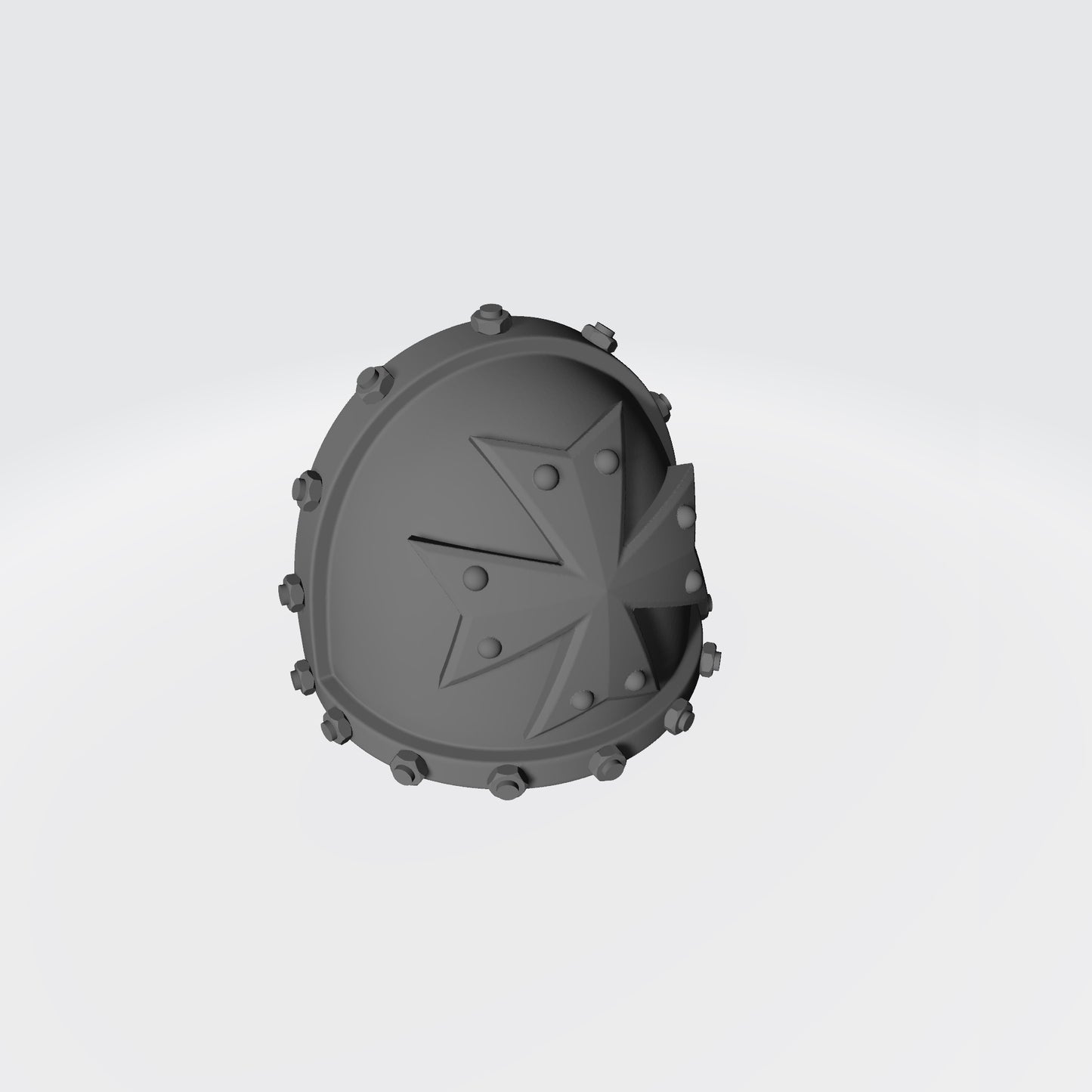 Black Templar MKVII Shoulder Pad with Studded Cross and Bolts compatible with McFarlane Toys Space Marines