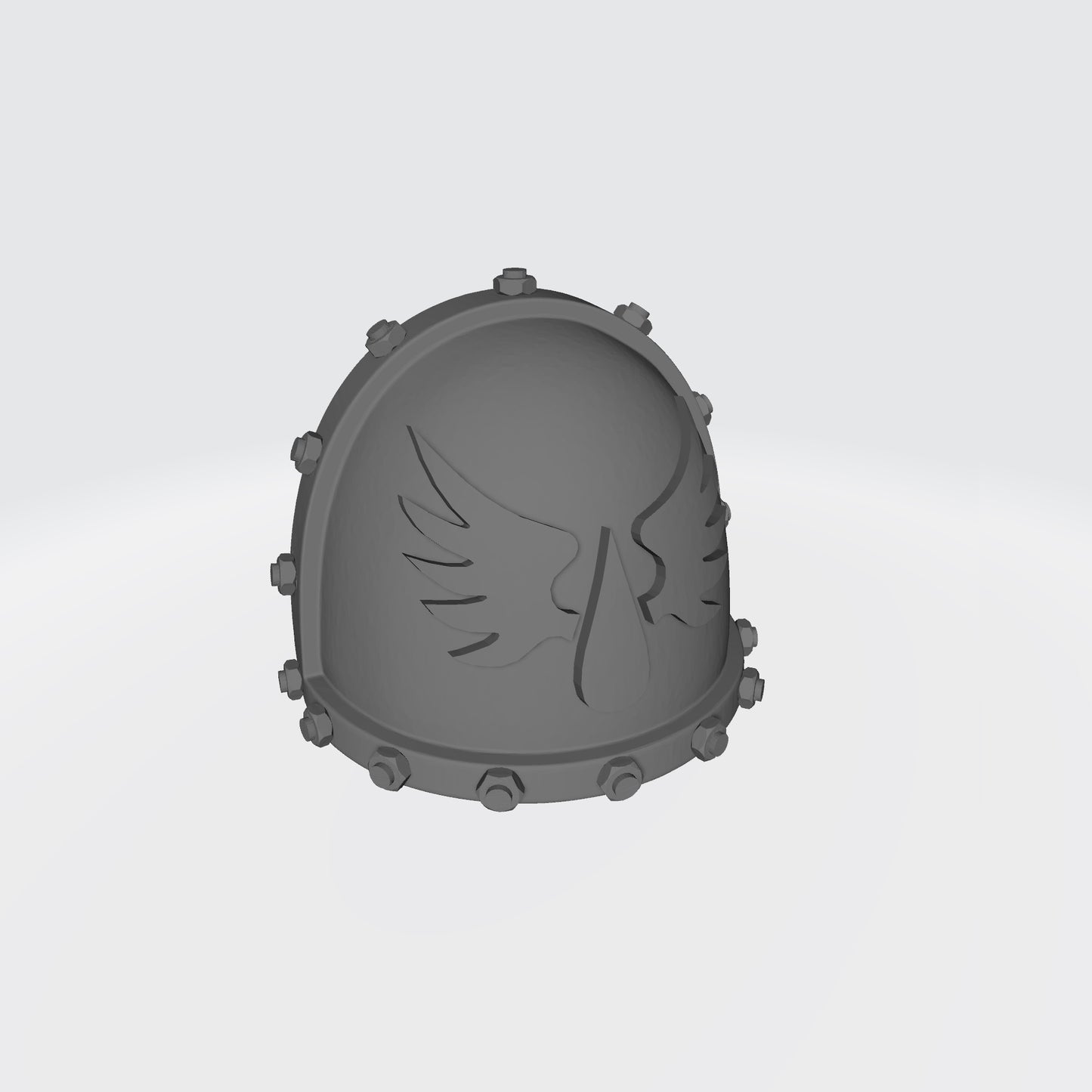 Blood Angels MKVII Shoulder Pad with Bolts and Flat Chapter Insignia for McFarlane Toys Space Marines