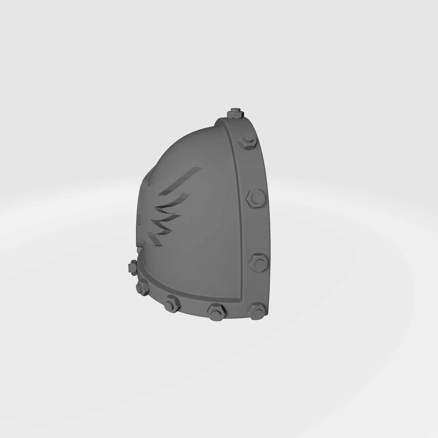 Blood Angels MKVII Shoulder Pad with Bolts and Flat Chapter Insignia for McFarlane Toys Space Marines