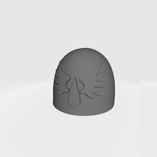 Blood Angels MKVI Shoulder Pad with Flat Chapter Insignia for McFarlane Toys Space Marines