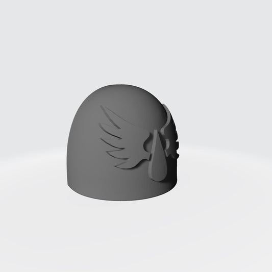 Blood Angels MKVI Shoulder Pad with Flat Chapter Insignia for McFarlane Toys Space Marines
