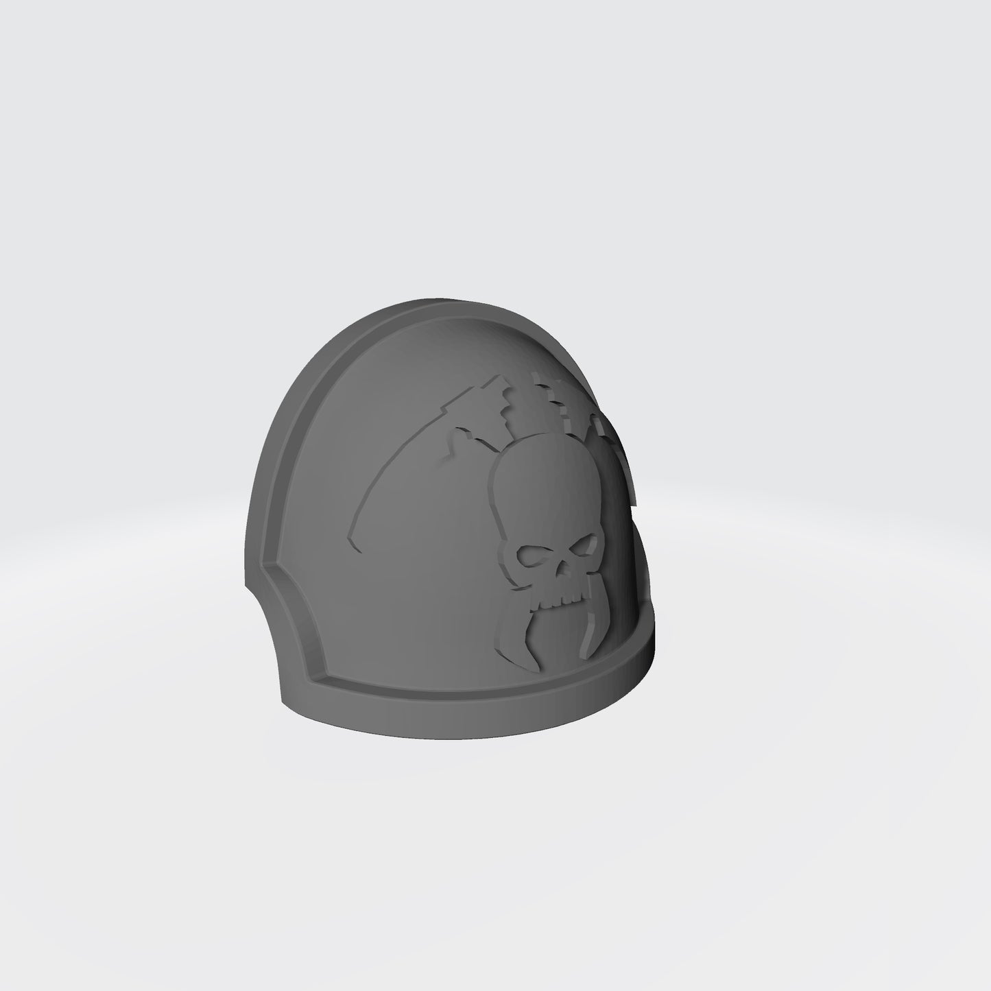 Death Spectres Chapter Engraved MKX Notched (Stealth) Shoulder Pad for Space Marine Action Figures