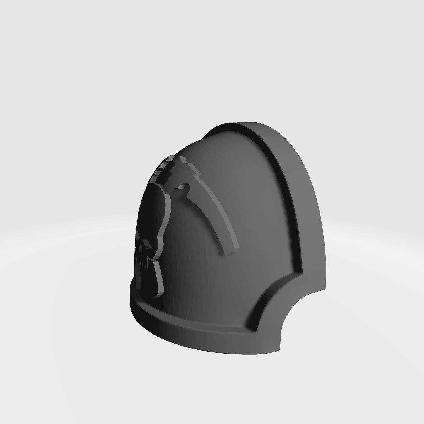 Death Spectres Chapter Engraved MKX Notched (Stealth) Shoulder Pad for Space Marine Action Figures