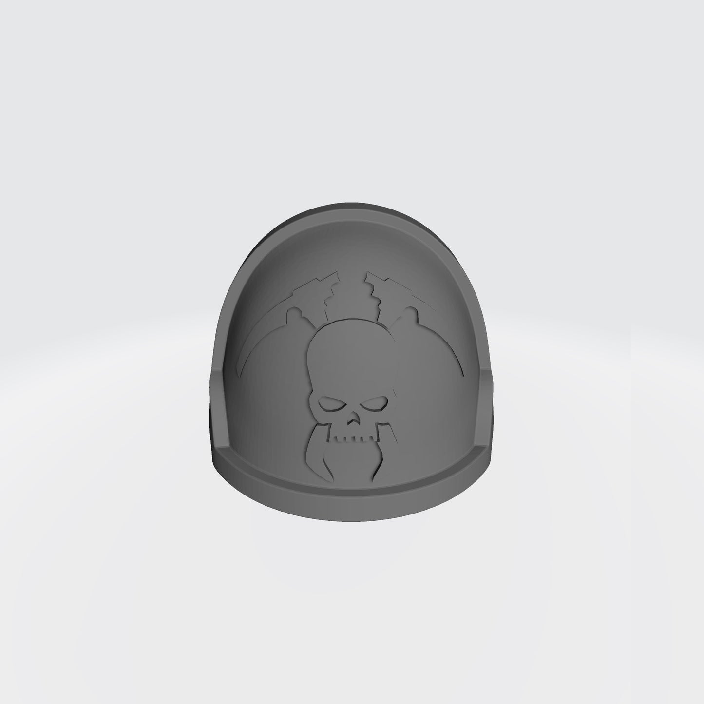 Death Spectres Chapter Engraved MKX Notched (Stealth) Shoulder Pad for Space Marine Action Figures