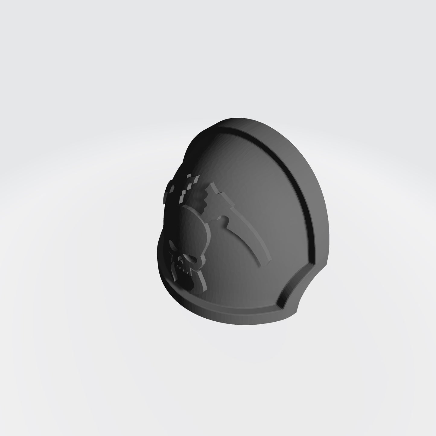 Death Spectres Chapter Engraved MKX Notched (Stealth) Shoulder Pad for Space Marine Action Figures