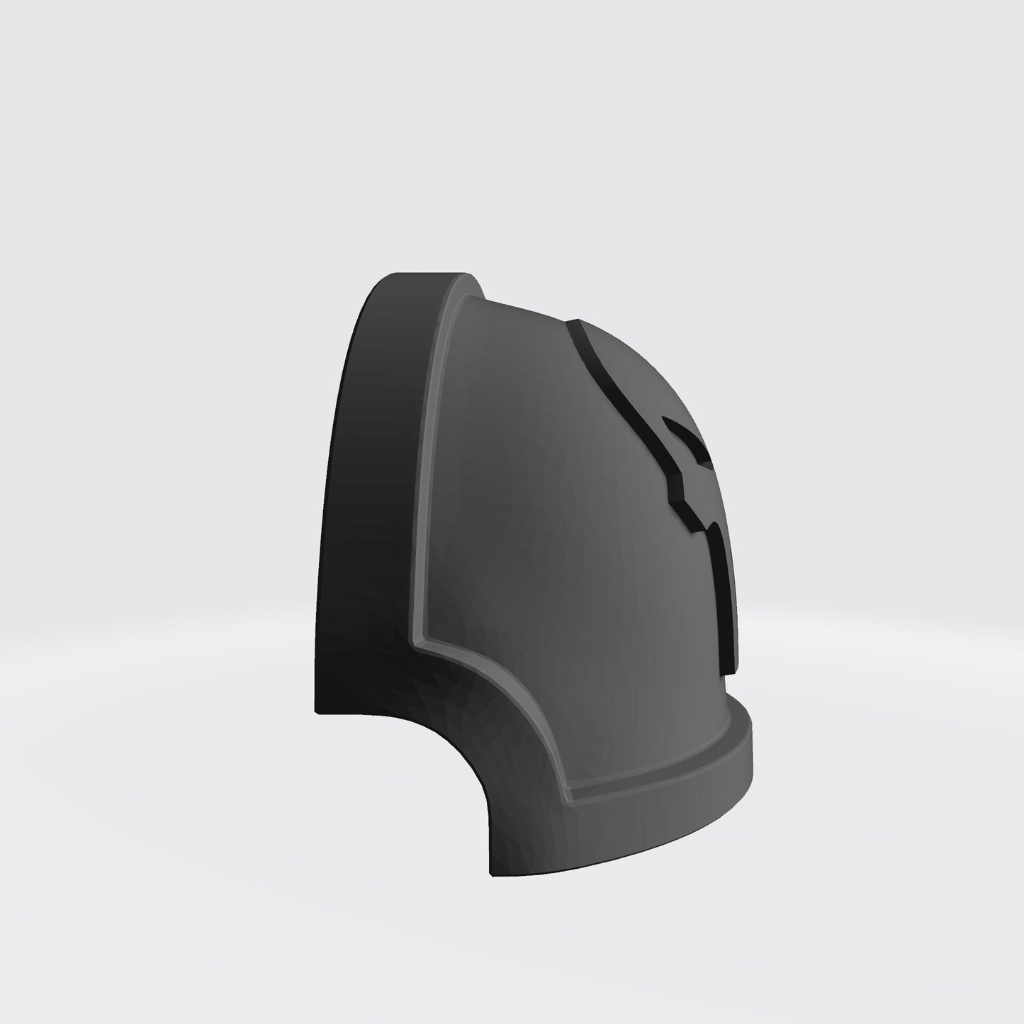 Custom Space Marines Punisher Skull MKX Notched (Stealth) Shoulder Pad for McFarlane Toys Grimdark Marines Action Figures The Black Verdict Chapter