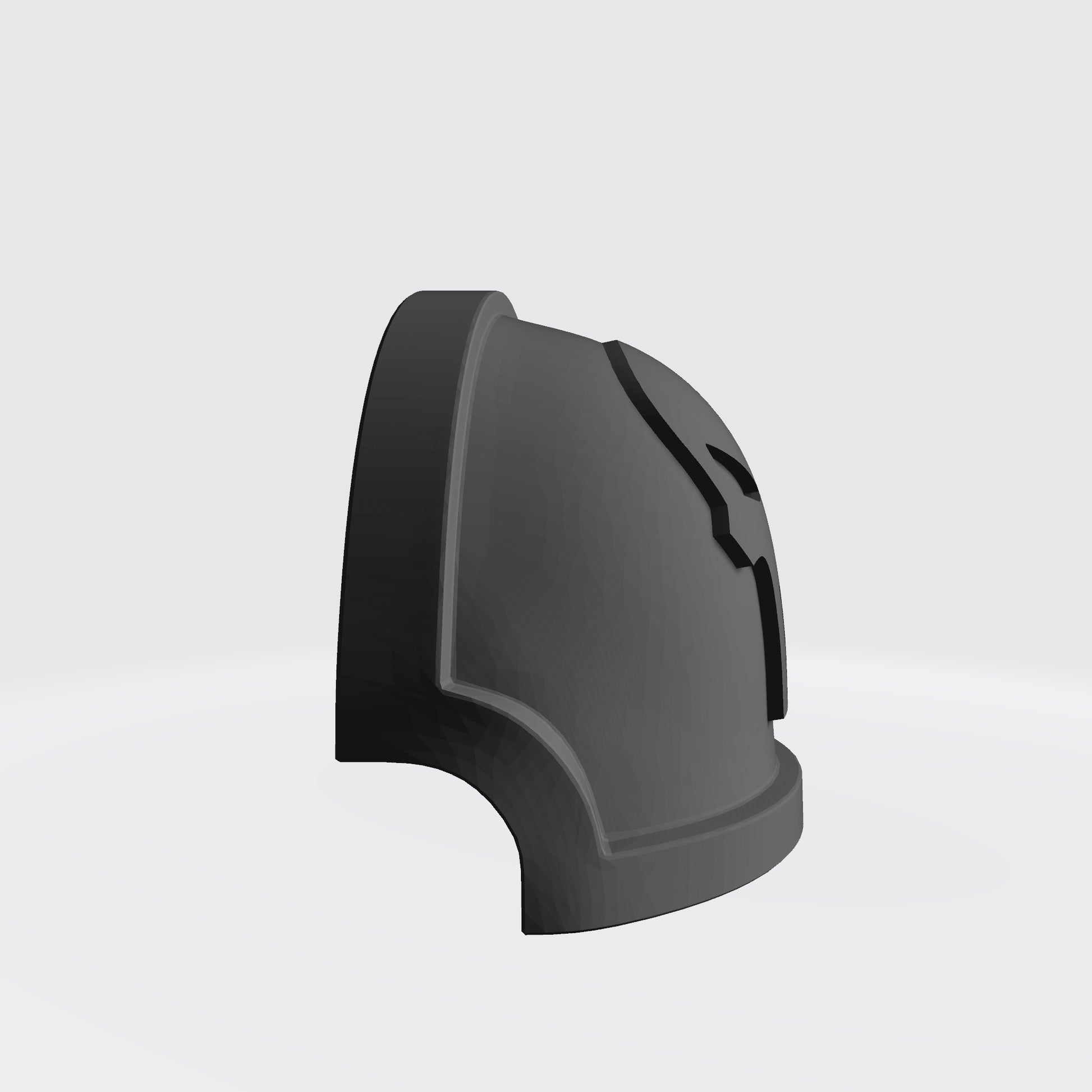 Custom Space Marines Punisher Skull MKX Notched (Stealth) Shoulder Pad for McFarlane Toys Grimdark Marines Action Figures The Black Verdict Chapter