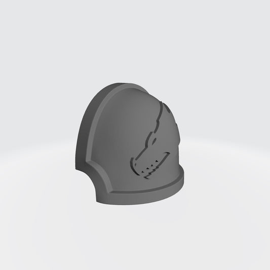 Salamanders Legion MKX Notched (Stealth) Shoulder Pad for McFarlane Toys Action Figures